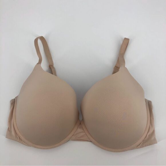 Victorias Secret T-Shirt Push-Up Full Coverage Bra 38DD Nude Cream - Picture 1 of 10